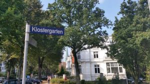 Street sign Klostergarten