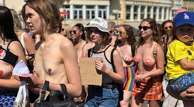 Free the Nipple Demo in Brighton 2019